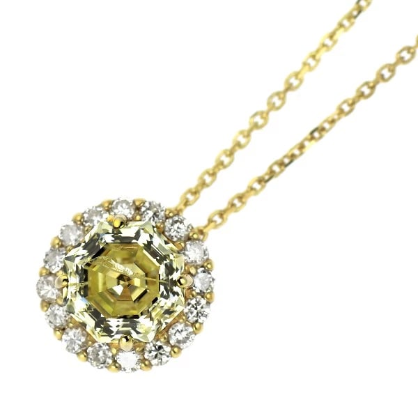 BRAND NEW K18YG MARIGOLD DIAMOND PENDANT NECKLACE: Brand New K18YG Marigold Diamond Pendant Necklace Brand: None Type/Style: Pendant Necklace Material: Metal Purity K18, Metal Gold, Main Stone/Creation Natural Color: None Size: Necklace: Chain