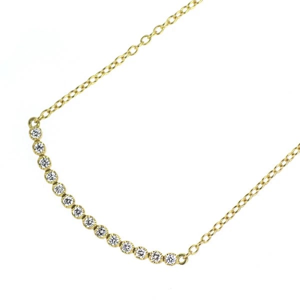 ARCHER K18YG DIAMOND PENDANT NECKLACE: Archer K18YG Diamond Pendant Necklace Brand: ahkah Type/Style: Pendant Necklace Material: Metal Purity K18, Metal Gold, Main Stone/Creation Natural Color: None Size: Necklace: Chain Length 40 