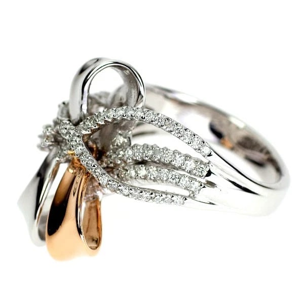 K18WG/PG DIAMOND RING - 2