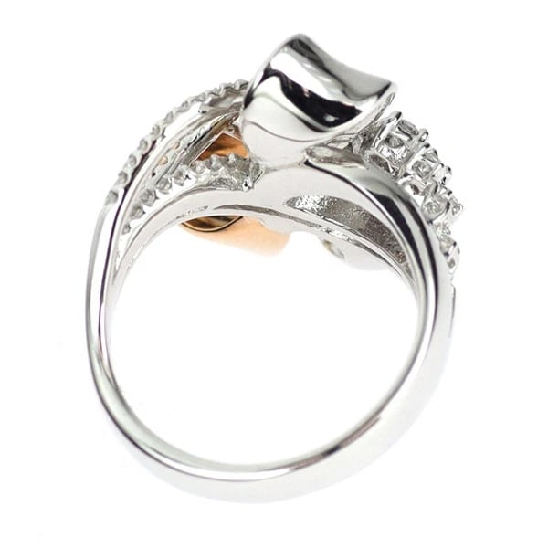K18WG/PG DIAMOND RING - 3