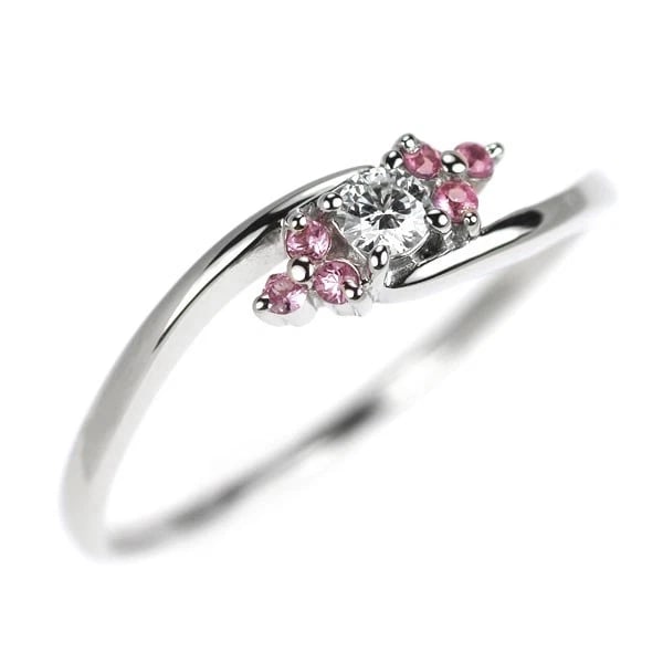 PT900 DIAMOND PINK SAPPHIRE RING: Pt900 diamond pink sapphire ring Brand: None Type/Style: Ring Material: Metal Purity 900, Metal Platinum, Main Stone/Creation Natural Color: Platinum Size: 7.25 US Accessories: None