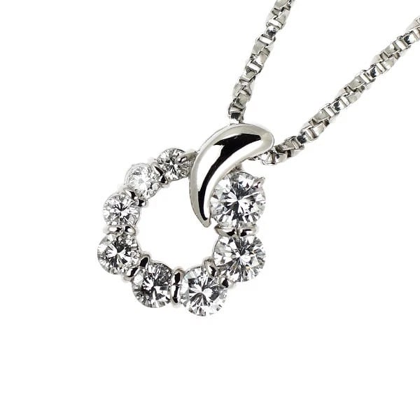 PT900/ PT850 DIAMOND PENDANT NECKLACE: Pt900/ Pt850 Diamond Pendant Necklace Brand: None Type/Style: Pendant Necklace Material: Metal Purity 850, Metal Platinum, Main Stone/Creation Natural Color: None Size: Necklace: Chain Length 41.5