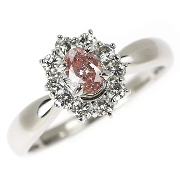 RARE PT900 NATURAL PINK DIAMOND RING: Rare Pt900 Natural Pink Diamond Ring Brand: None Type/Style: Ring Material: Metal Purity 900, Metal Platinum, Main Stone/Creation Natural Color: Platinum Size: 6 US Accessories: None