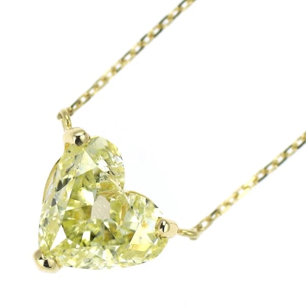 BRAND NEW K18YG HEART SHAPE DIAMOND PENDANT NECKLACE: Brand New K18YG Heart Shape Diamond Pendant Necklace Brand: None Type/Style: Pendant Necklace Material: Metal Purity K18, Metal Gold, Main Stone/Creation Natural Color: Yellow Gold Size: