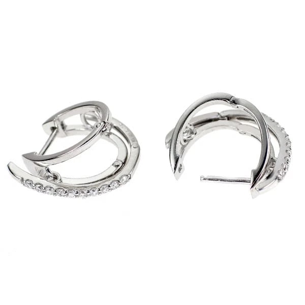 K18WG DIAMOND EARRING - 2