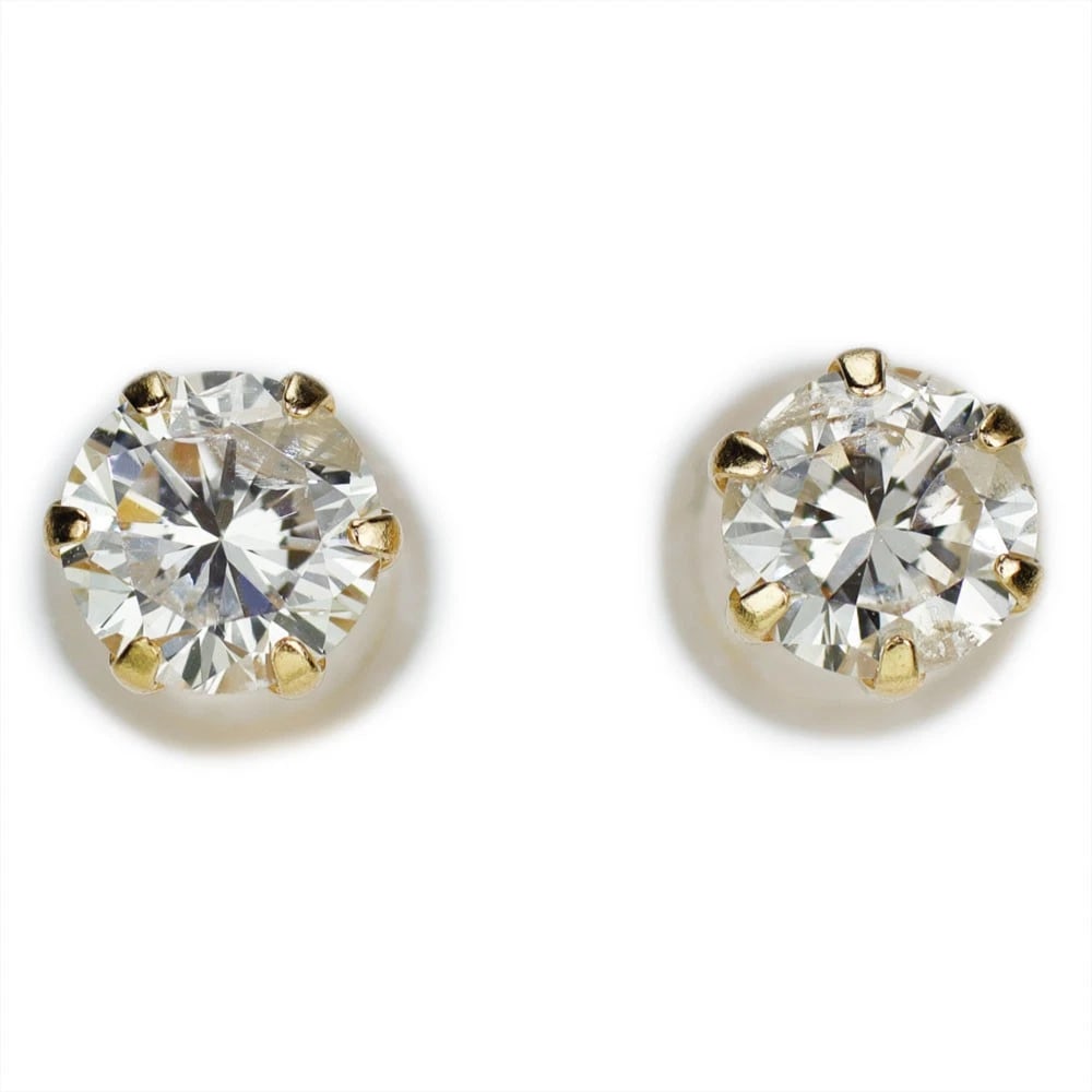 K18YG DIAMOND EARRING: K18YG diamond earring Brand: None Type/Style: piercing Material: Metal Purity K18, Metal Gold, Main Stone/Creation Natural Color: Yellow Gold Size: None Accessories: None Accessories Notice: