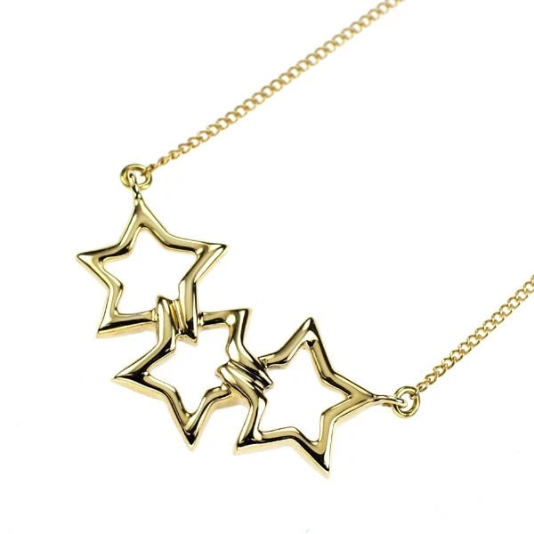 TIFFANY & CO K18YG PENDANT NECKLACE TRIPLE STAR: Tiffany & Co K18YG pendant necklace triple star Brand: Tiffany Type/Style: Pendant Necklace Material: Metal Purity K18, Metal Gold, Main Stone/Creation None Color: None Size: Necklace: Chain