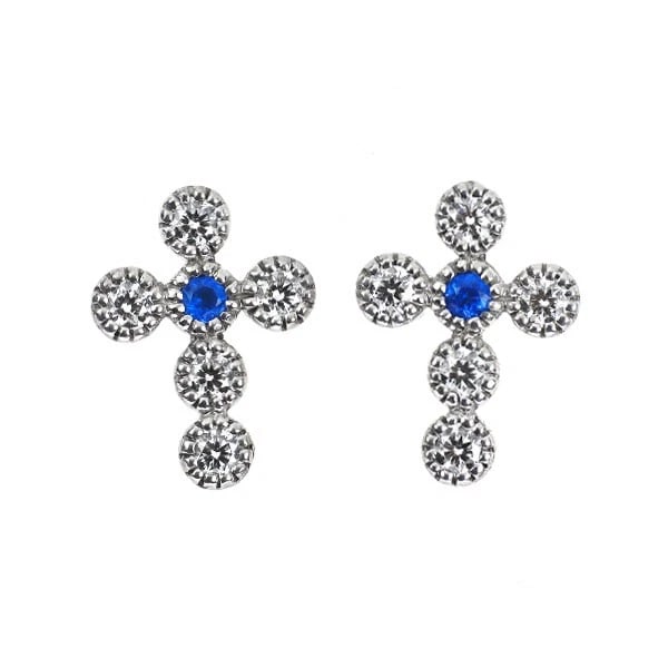 RARE K18WG AUNITE DIAMOND EARRINGS: Rare K18WG Aunite Diamond Earrings Brand: None Type/Style: piercing Material: Metal Purity K18, Metal Gold, Main Stone/Creation Hauynite Color: White Gold Size: None Accessories: None