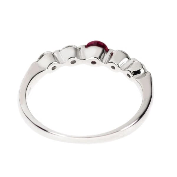 PT900 RUBY DIAMOND RING - 2