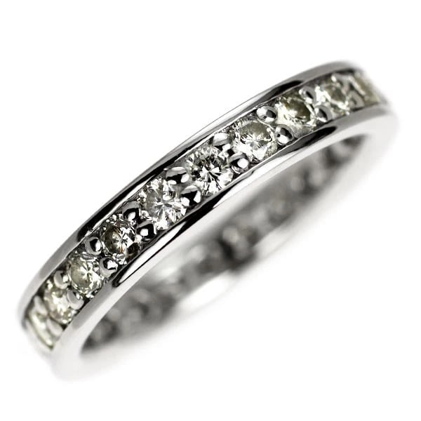 PT950 DIAMOND RING FULL ETERNITY: Pt950 diamond ring full eternity Brand: None Type/Style: Ring Material: Metal Purity 950, Metal Platinum, Main Stone/Creation Natural Color: None Size: 4.5 US Accessories: None Accessories