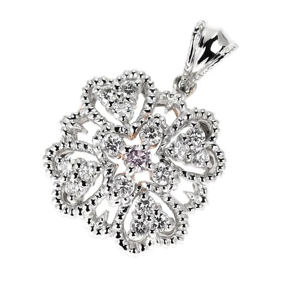 PT900 NATURAL PINK DIAMOND PENDANT TOP: Pt900 natural pink diamond pendant top Brand: None Type/Style: pendant top Material: Metal Purity 900, Metal Platinum, Main Stone/Creation Natural Color: None Size: Length/Width/Diameter22.3 