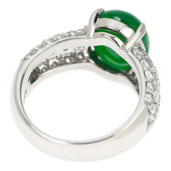 PT900 JADE DIAMOND RING - 3
