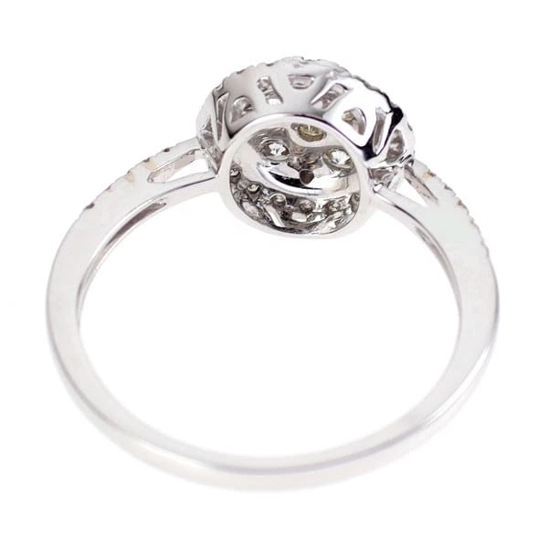 K18WG DIAMOND RING - 2