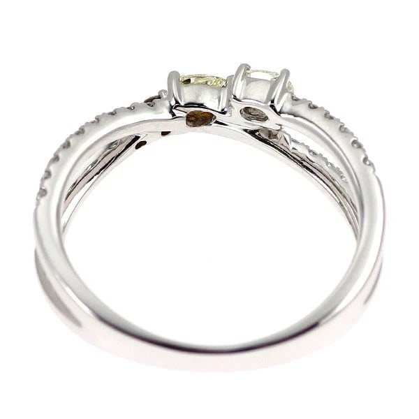 K18WG DIAMOND RING - 2