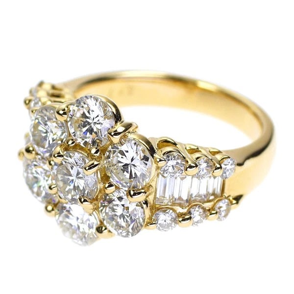 K18YG DIAMOND RING - 2