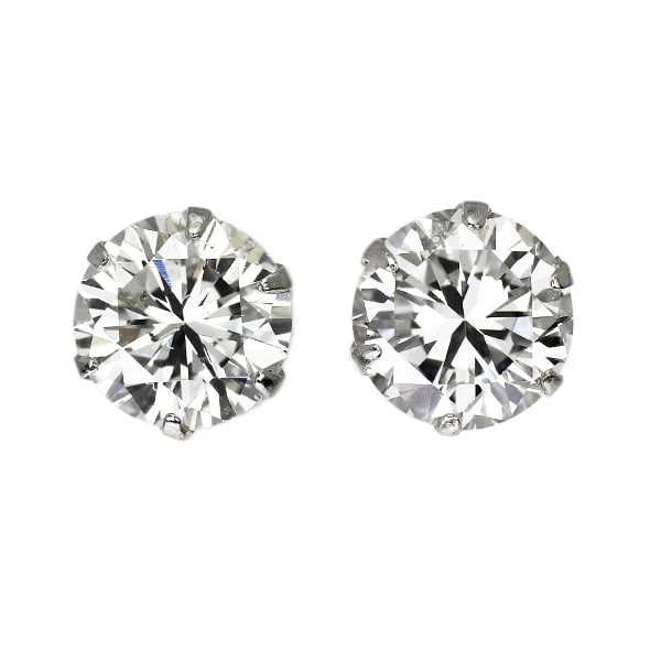 BRAND NEW PT900 LDH DIAMOND EARRINGS: Brand New Pt900 LDH Diamond Earrings Brand: None Type/Style: piercing Material: Metal Purity 900, Metal Platinum, Main Stone/Creation Natural Color: None Size: Length/Width/Diameter5.0 