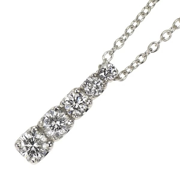 PONTE VECCHIO K18WG DIAMOND PENDANT NECKLACE: Ponte Vecchio K18WG Diamond Pendant Necklace Brand: Pontevecchio Type/Style: Pendant Necklace Material: Metal Purity K18, Metal Gold, Main Stone/Creation Natural Color: None Size: Necklace: