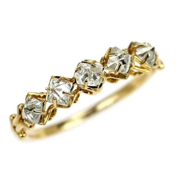 K18YG ROUGH CUT DIAMOND RING: K18YG rough cut diamond ring Brand: None Type/Style: Ring Material: Metal Purity K18, Metal Gold, Main Stone/Creation Natural Color: Yellow Gold Size: 5.5 - 5.75 US Accessories: None