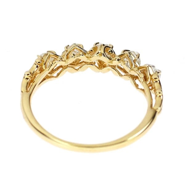 K18YG ROUGH CUT DIAMOND RING - 2