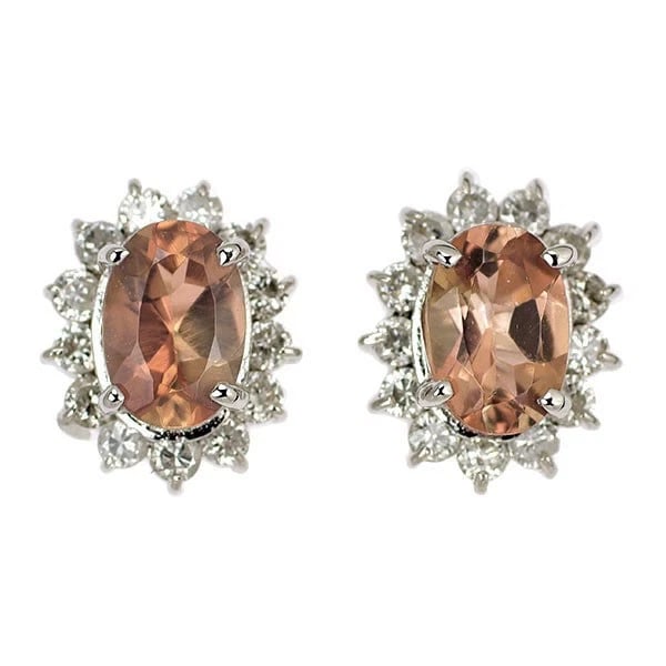 K18WG IMPERIAL TOPAZ DIAMOND EARRINGS (1 of 2)