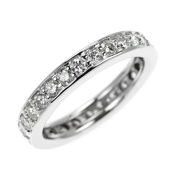 K18WG 1.00CT FULL ETERNITY DIAMOND RING (1 of 2)