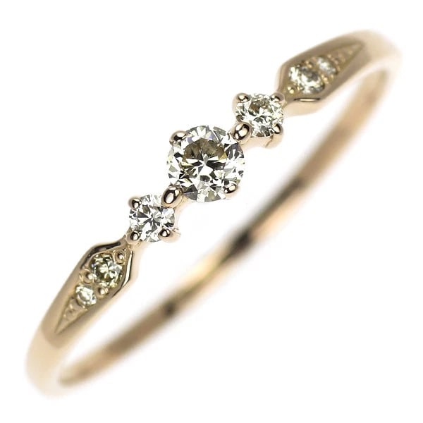 K18PG DIAMOND RING: K18PG diamond ring Brand: None Type/Style: Ring Material: Metal Purity K18, Metal Gold, Main Stone/Creation Natural Color: Pink Gold Size: 6.75 - 7 US Accessories: None Accessories Notice: