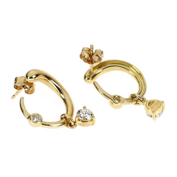 K18YG DIAMOND EARRING - 2
