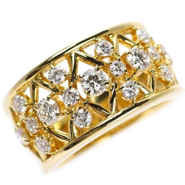 MIKIMOTO K18YG DIAMOND RING: Mikimoto K18YG diamond ring Brand: Mikimoto Type/Style: Ring Material: Metal Purity None, Metal K18YG, Main Stone/Creation Natural Color: None Size: 6 US Accessories: None Accessories Notice: