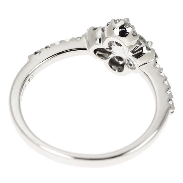 K18WG DIAMOND RING FLOWER - 2