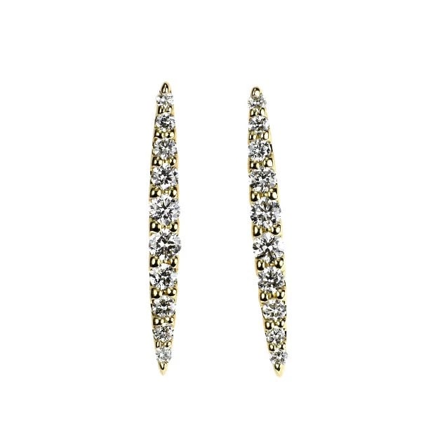 K18YG DIAMOND EARRING: K18YG diamond earring Brand: None Type/Style: piercing Material: Metal Purity K18, Metal Gold, Main Stone/Creation Natural Color: Yellow Gold Size: None Accessories: None Accessories Notice: