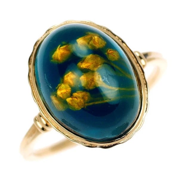 AGAT K10YG PLASTIC RING: Agat K10YG plastic ring Brand: Agete Type/Style: Ring Material: Metal Purity K10, Metal Gold, Main Stone/Creation None Color: None Size: 5.5 - 5.75 US Accessories: None Accessories Notice: