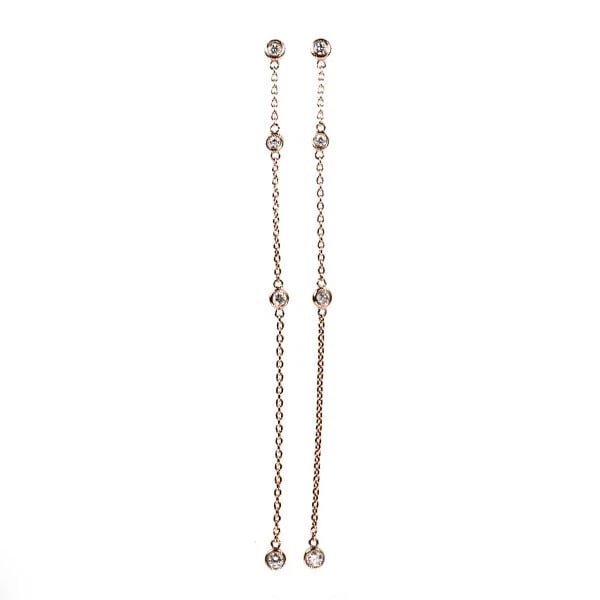 K18PG DIAMOND EARRING: K18PG diamond earring Brand: None Type/Style: piercing Material: Metal Purity K18, Metal Gold, Main Stone/Creation Natural Color: Pink Gold Size: None Accessories: None Accessories Notice: