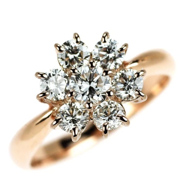 K18PG DIAMOND RING: K18PG Diamond Ring Brand: None Type/Style: Ring Material: Metal Purity K18, Metal Gold, Main Stone/Creation Natural Color: Pink Gold Size: 6 US Accessories: None Accessories Notice: When p
