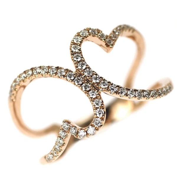 K18PG DIAMOND RING: K18PG diamond ring Brand: None Type/Style: Ring Material: Metal Purity K18, Metal Gold, Main Stone/Creation Natural Color: Pink Gold Size: 9.5 US Accessories: None Accessories Notice: When