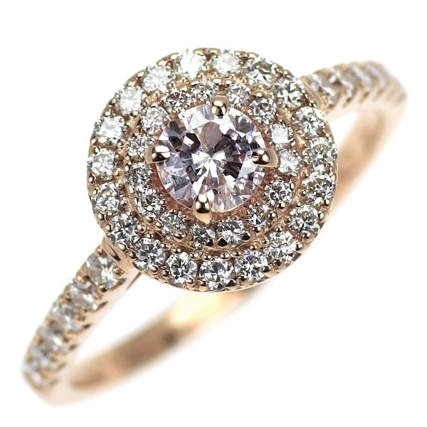 BRAND NEW RARE K18PG NATURAL PINK DIAMOND RING: Brand New Rare K18PG Natural Pink Diamond Ring Brand: None Type/Style: Ring Material: Metal Purity K18, Metal Gold, Main Stone/Creation Natural Color: None Size: 6 US Accessories: None Acc