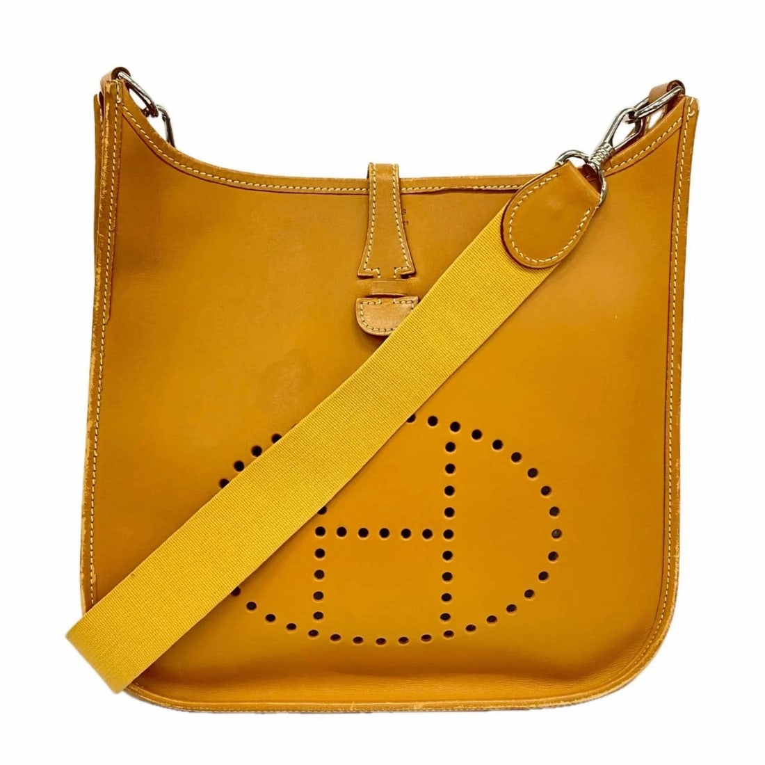 HERMES EVELYN 1PM VACHE SHOULDER BAG NATURAL (1 of 11)