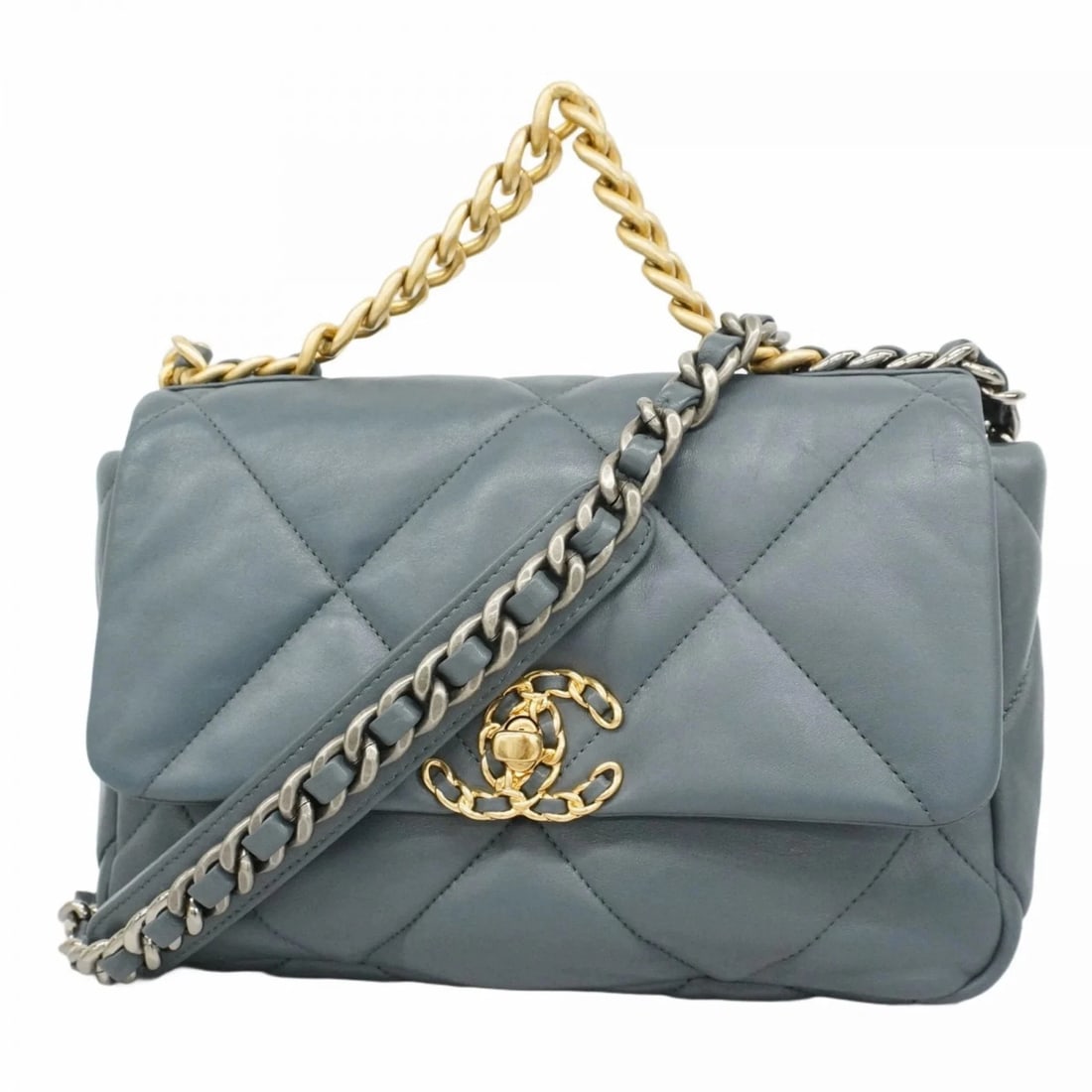 CHANEL 19 HANDBAG CHAIN SHOULDER BAG LAMBSKIN (1 of 12)