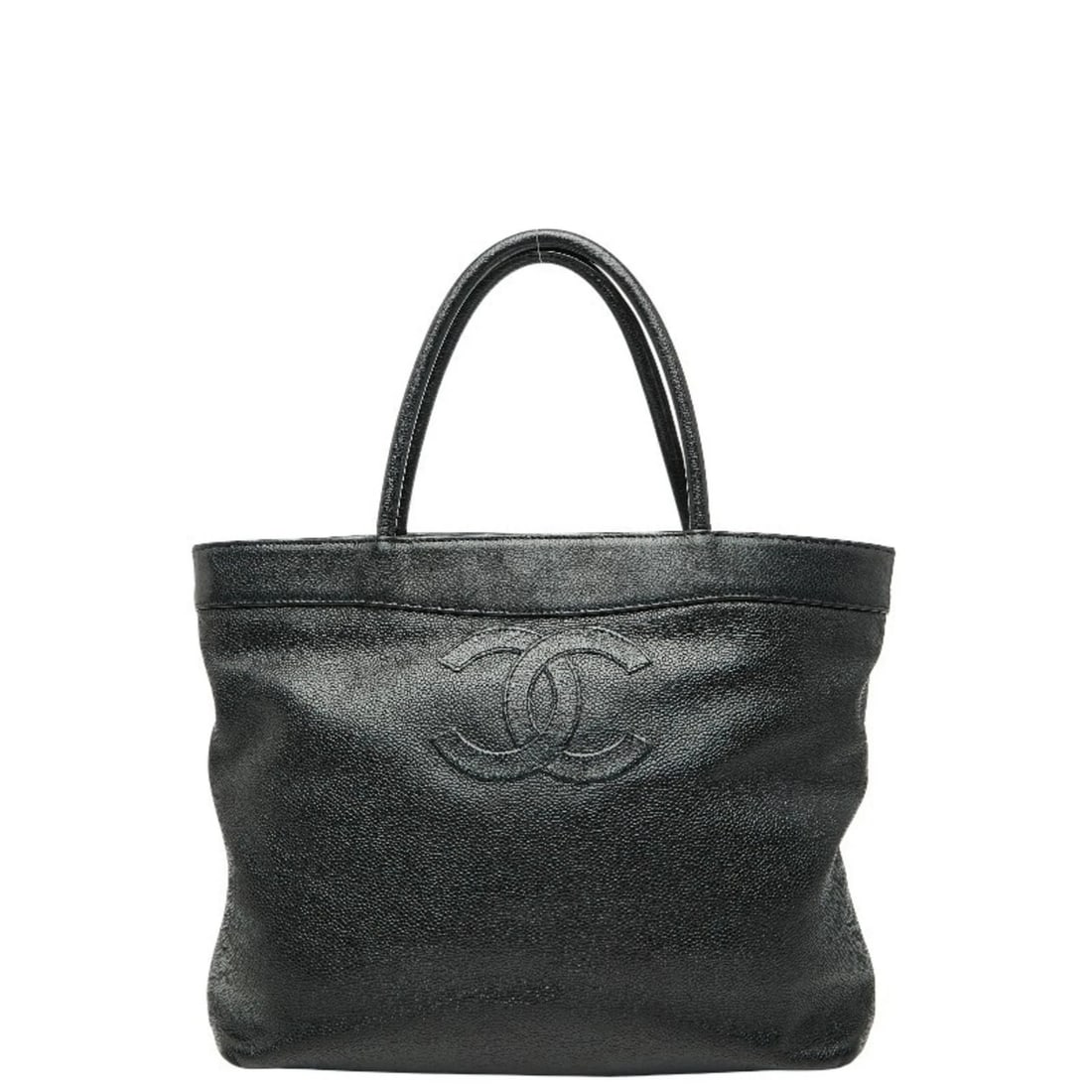 CHANEL COCO MARK TOTE BAG IN BLACK CAVIAR (1 of 10)