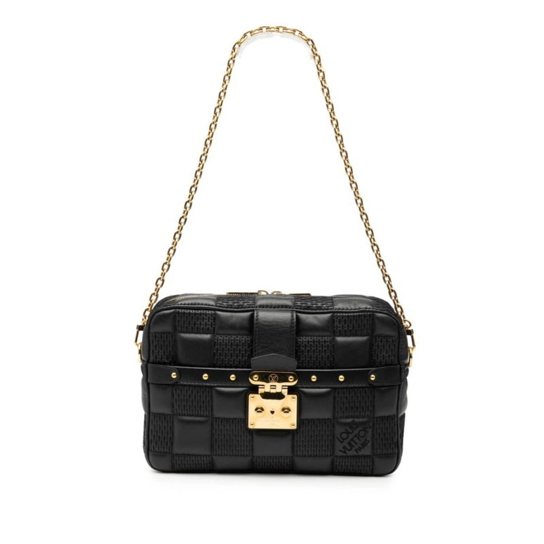 LOUIS VUITTON DAMIER GIANT TROCA MM CHAIN SHOULDER BAG (1 of 5)