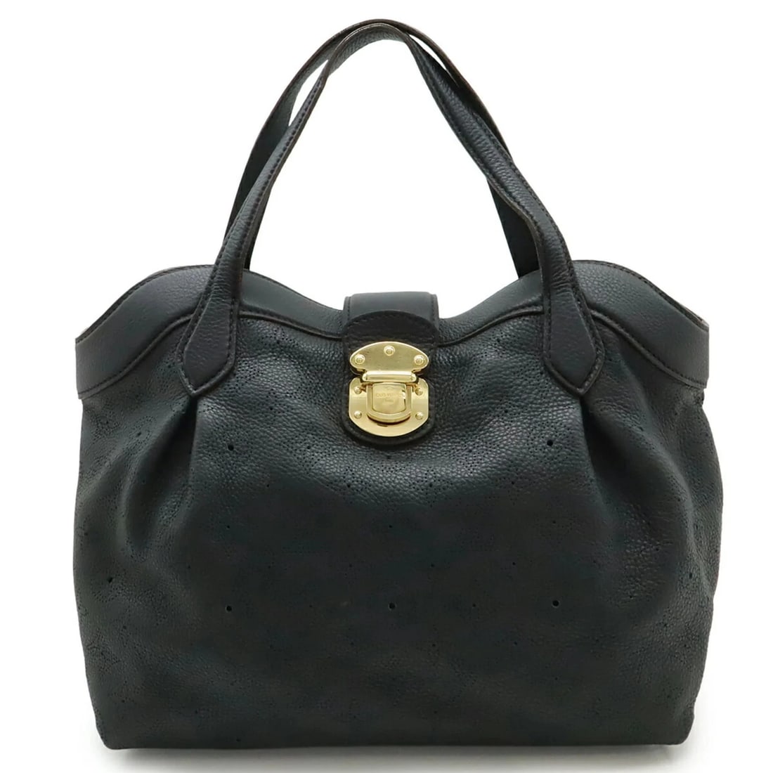 LOUIS VUITTON MONOGRAM MAHINA SHIELDS PM HANDBAG TOTE BAG: LOUIS VUITTON Monogram Mahina Shields PM Handbag Tote Bag Brand: Louis Vuitton Type/Style: Handbag, Tote bag Material: Mahina leather Color: Black, Noir Size: Size (HxWxD) 26cm x 30cm x 20cm / 10.