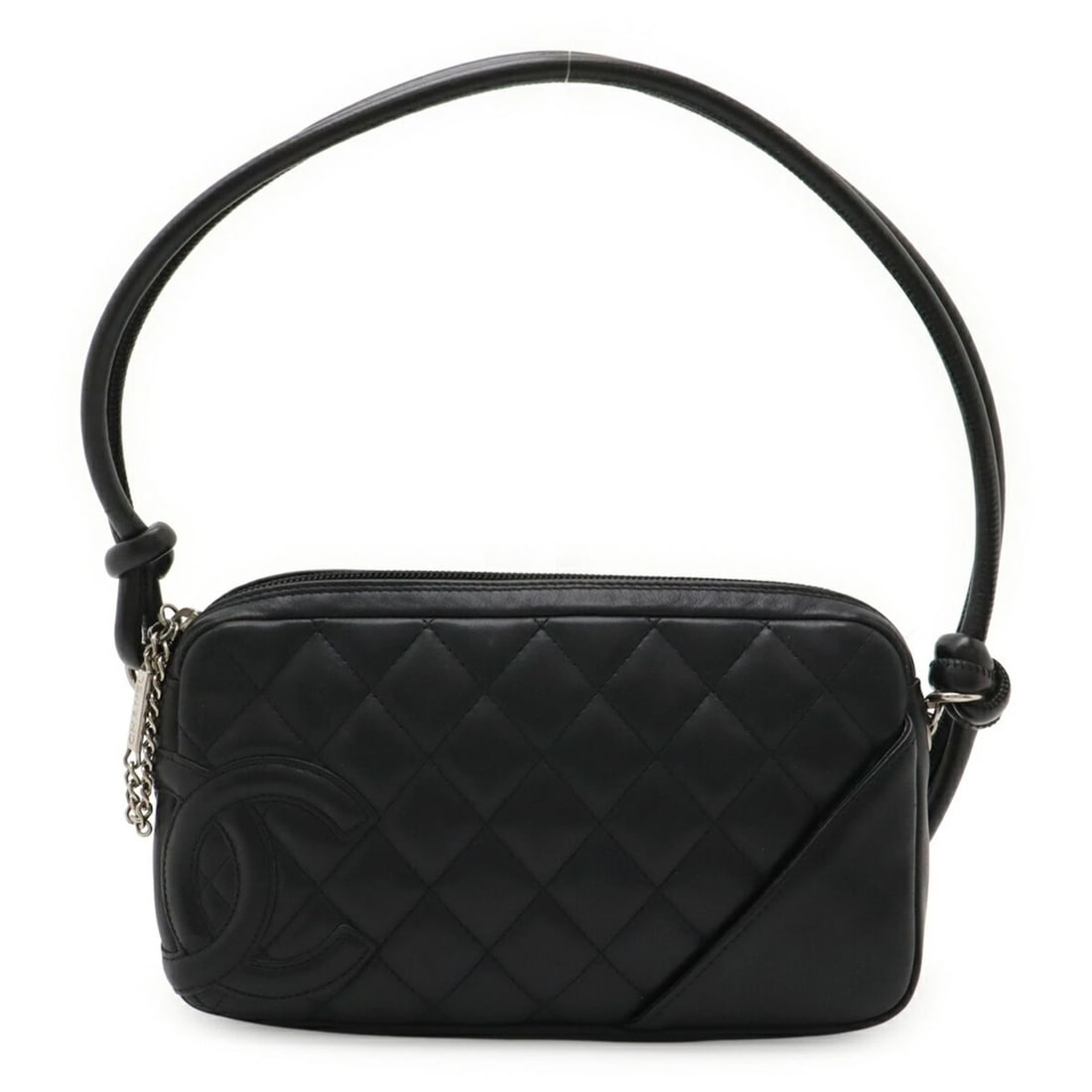 CHANEL CAMBON LINE COCO MARK POUCH SHOULDER BAG: CHANEL Cambon Line Coco Mark Pouch Shoulder Bag Brand: Chanel Type/Style: Shoulder bag Material: Leather Color: Black, White Size: Size (HxWxD) 12cm x 21cm x 3.5cm / 4.72'' x 8.26'' x 1.37'' 