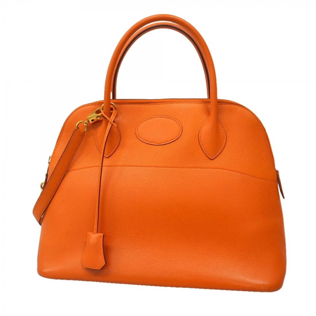 HERMES BOLIDE 31 VEAU GULLIVER HANDBAG ORANGE (1 of 10)