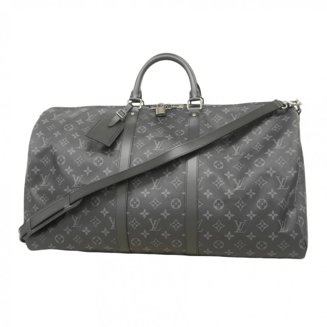 LOUIS VUITTON MONOGRAM ECLIPSE KEEPALL BANDOULIERE 55 BOSTON BAG (1 of 10)