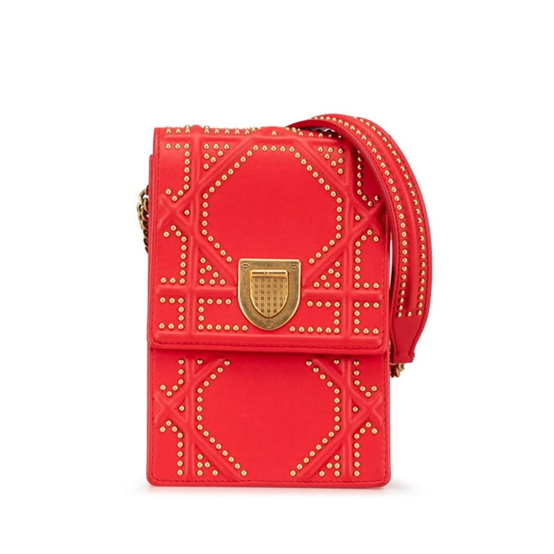 CHRISTIAN DIOR DIOR DIORAMA STUD CHAIN SHOULDER BAG (1 of 9)