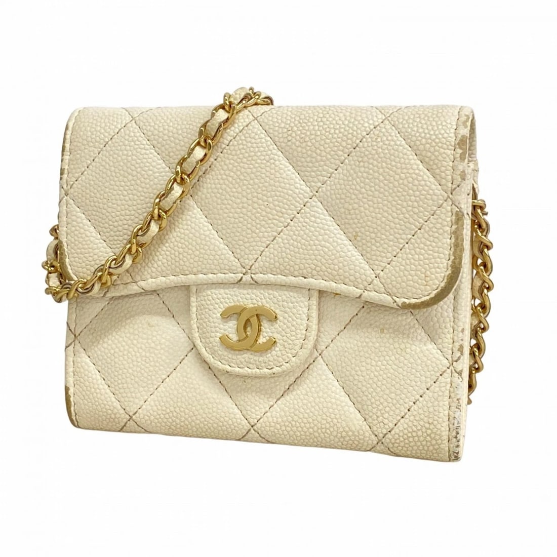 CHANEL MATELASSE SHOULDER BAG WITH CHAIN CAVIARSKIN (1 of 7)