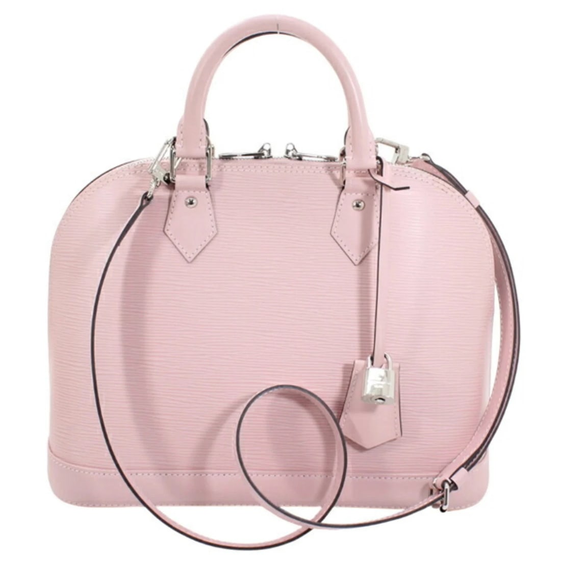 LOUIS VUITTON ALMA PM EPI LEATHER ROSE BALLERINE SHOULDER HANDBAG (1 of 11)