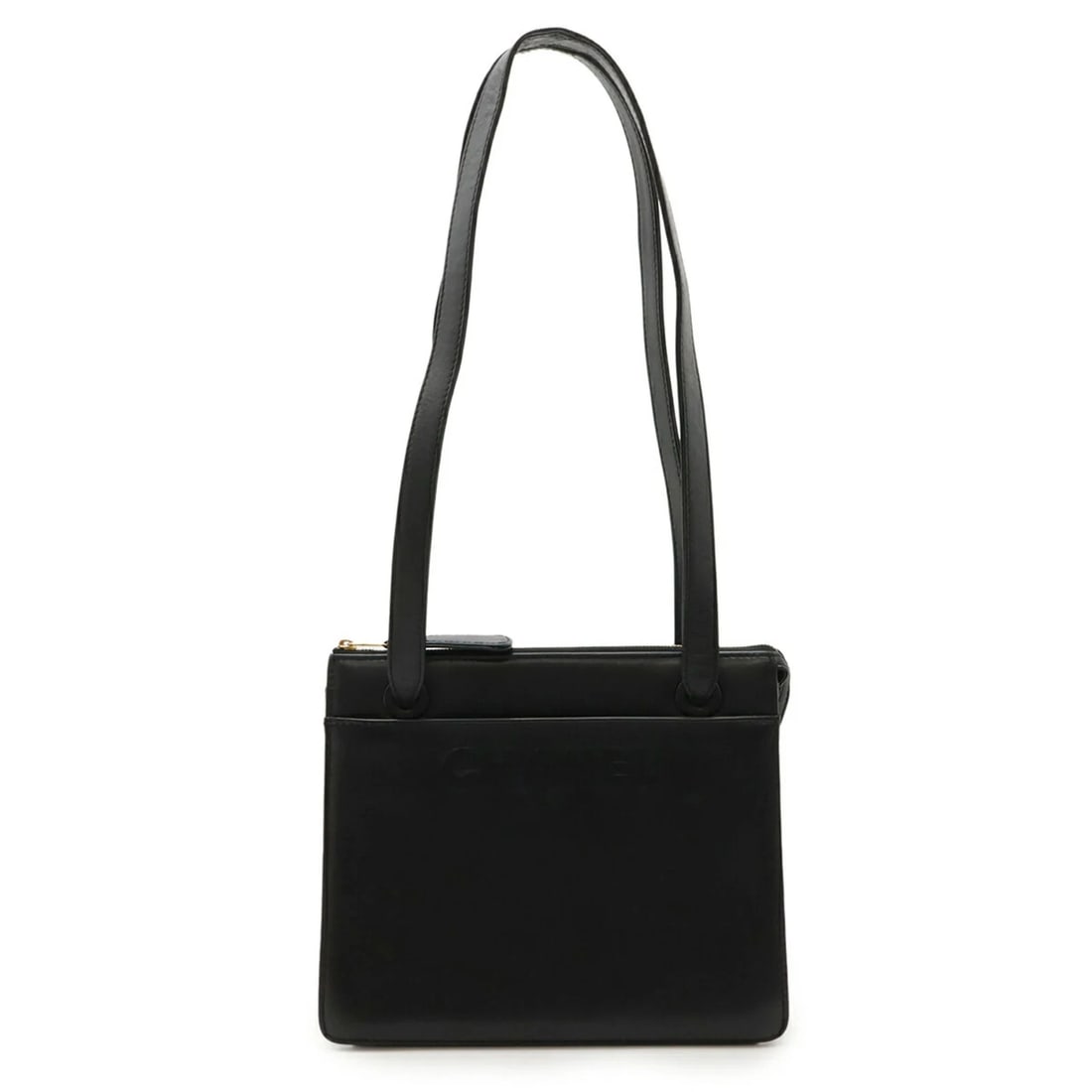 CHANEL EMBROIDERED TOTE BAG SHOULDER LEATHER BLACK: CHANEL Embroidered Tote Bag Shoulder Leather Black Brand: Chanel Type/Style: Shoulder bag, Tote bag Material: Leather Color: Black Size: Size (HxWxD) 20.5cm x 25cm x 8cm / 8.07'' x 9.84'' x