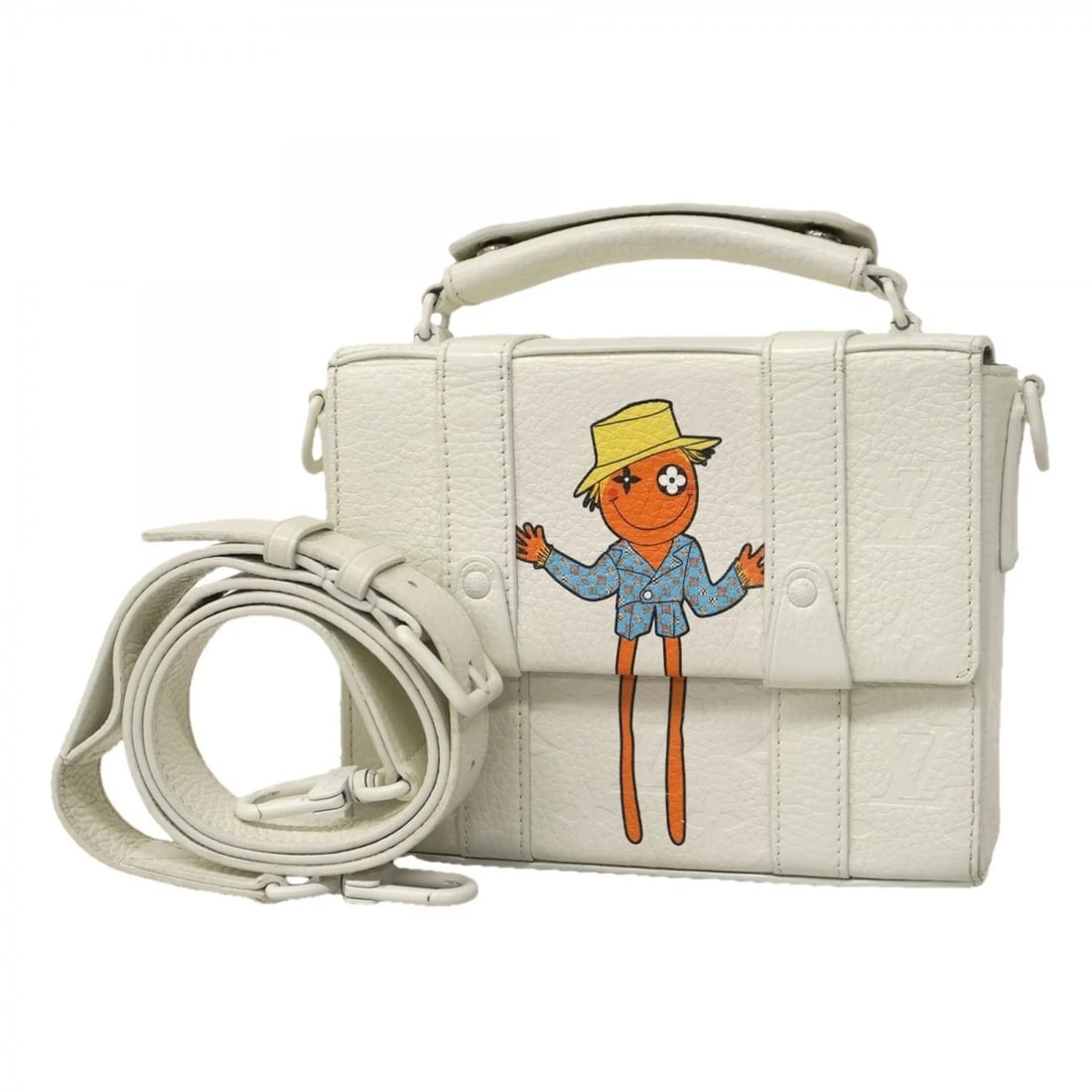 LOUIS VUITTON MONOGRAM TAURILLON HANDBAG: Louis Vuitton Monogram Taurillon Handbag Brand: Louis Vuitton Type/Style: Handbag Material: Monogram Color: White Size: Size (HxWxD) 16cm x 20cm x 5cm / 6.29'' x 7.87'' x 1.96'' Accessories: None