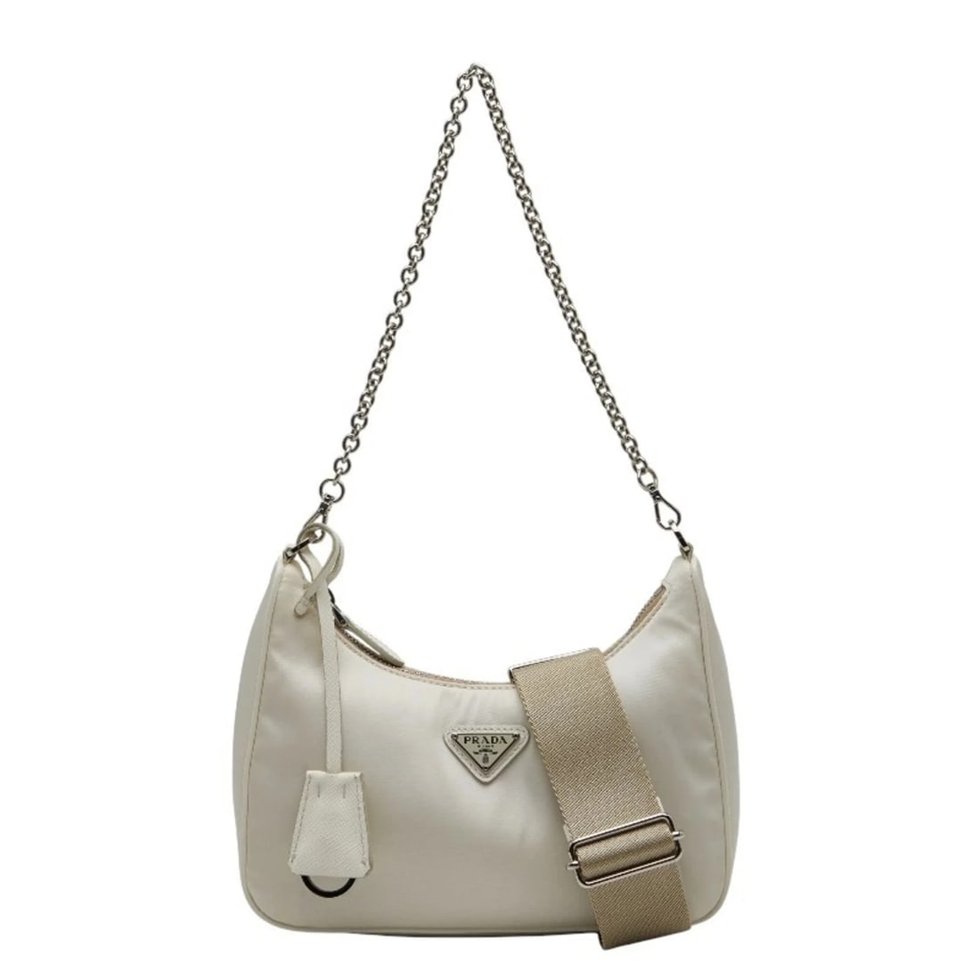 PRADA RE-EDITION TRIANGLE LOGO PLATE SHOULDER BAG/HANDBAG (1 of 9)