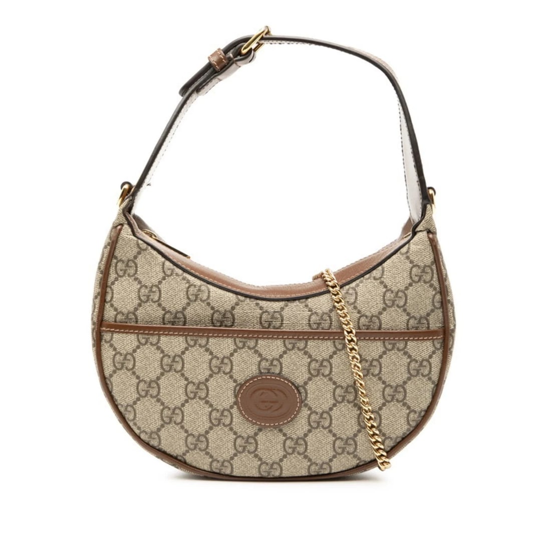 GUCCI GG SUPREME HALF-MOON SHAPE MINI ONE-SHOULDER BAG (1 of 4)